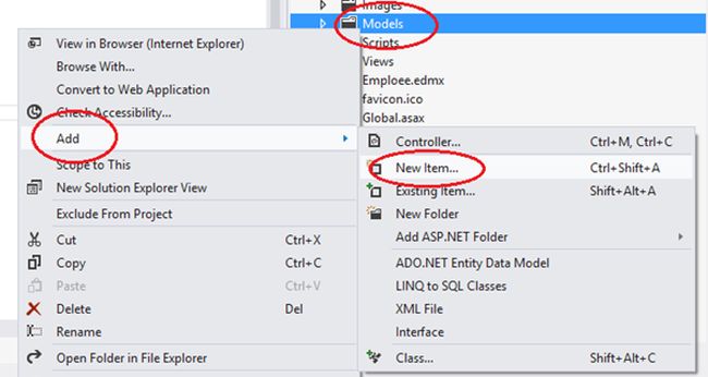add new item in model